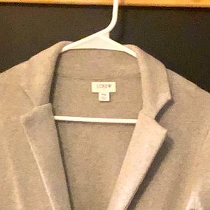 J Crew Sweater Blazer Petite Small. Excellent condition/quality. Color-warm gray